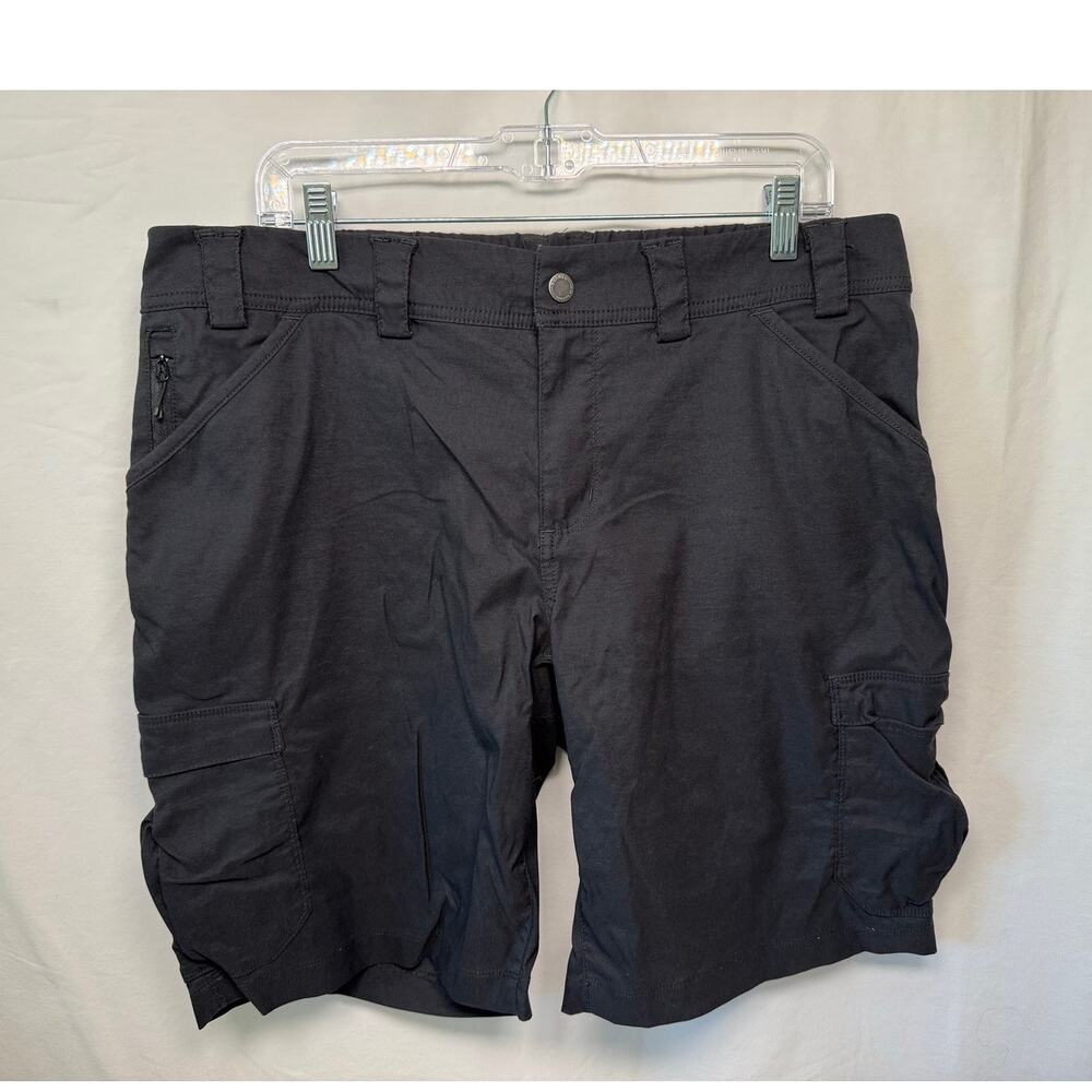 Duluth Trading Women's Dry on the Fly 10" Mid Rise Shorts, Black Size 16 UPF 50
